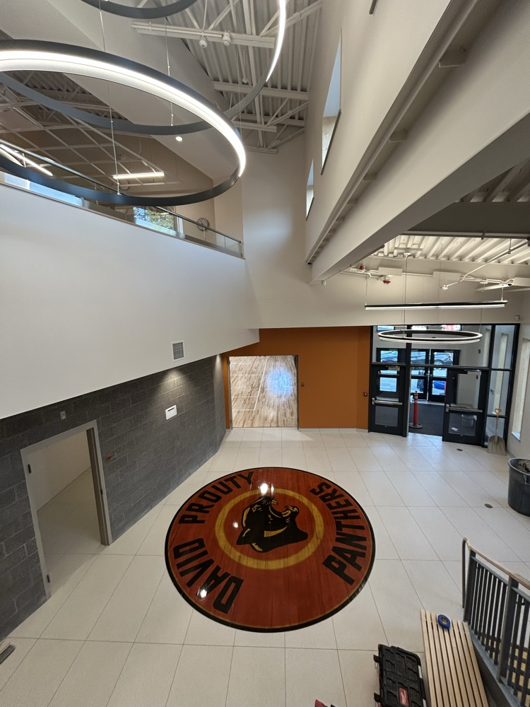 David Prouty High School Building Project Update #177: Construction progress photos... Doors to the new school open to Grades 9-12 in August 2025! #GoPanthers @ChooseSEBRSD @MASchoolsK12 @MASS_SBA 