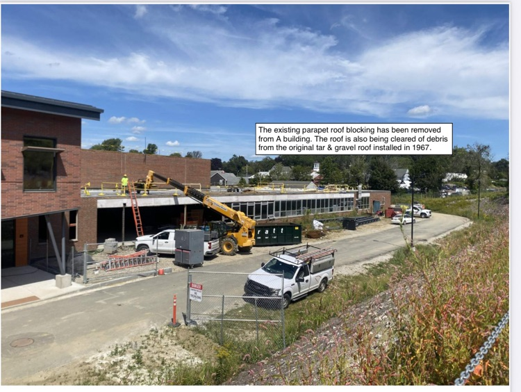 David Prouty High School Building Project Update #181: Construction progress photos of the phase 2 ICF addition, foundation wall water proofing & other A wing structural improvements. @ChooseSEBRSD @Mass_SBA @MASCSchoolComm @MASchoolsK12