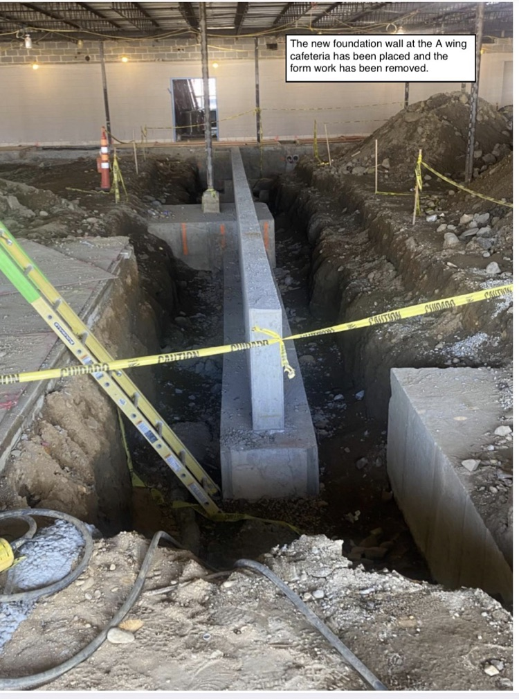 Progress photos of the A wing renovation & ICF addition