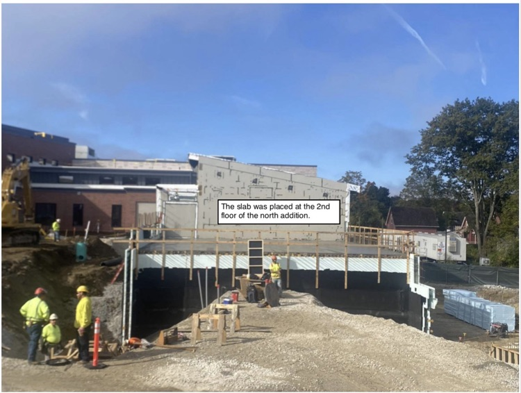 David Prouty High School Building Project Update #186: Construction progress photos of the A wing renovation & ICF addition. @ChooseSEBRSD @MASCSchoolComm @MASchoolsK12 @Mass_SBA