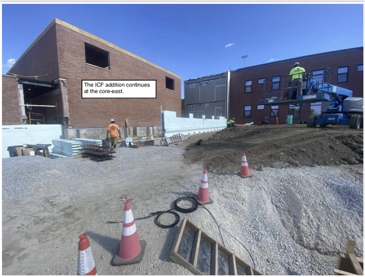David Prouty High School Building Project Update #186: Construction progress photos of the A wing renovation & ICF addition. @ChooseSEBRSD @MASCSchoolComm @MASchoolsK12 @Mass_SBA