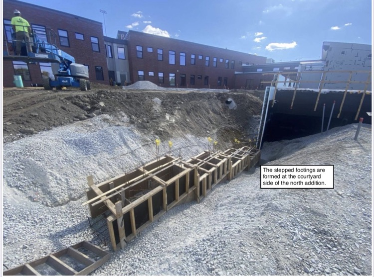 David Prouty High School Building Project Update #186: Construction progress photos of the A wing renovation & ICF addition. @ChooseSEBRSD @MASCSchoolComm @MASchoolsK12 @Mass_SBA