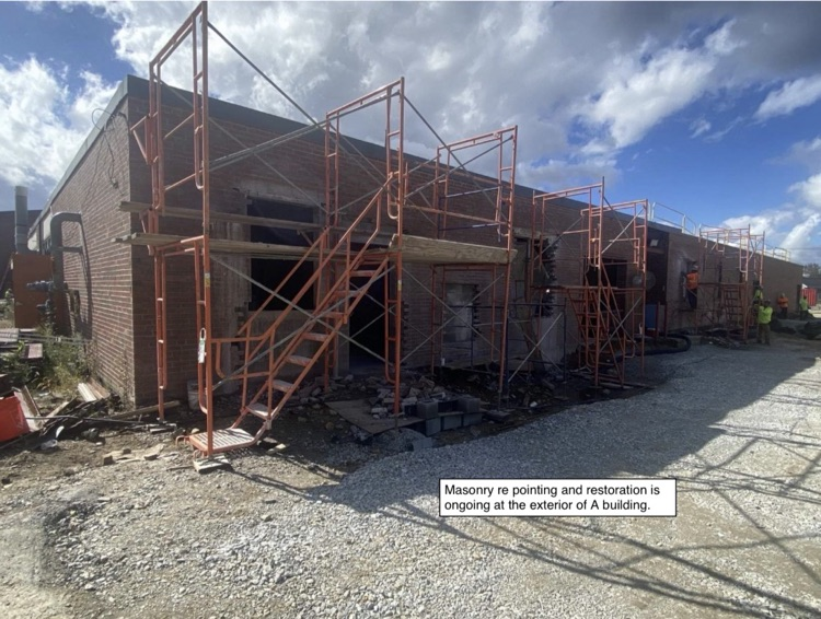 David Prouty High School Building Project Update #187: Construction progress photos of the A wing renovation & ICF addition. @ChooseSEBRSD @MASCSchoolComm @MASchoolsK12 @Mass_SBA