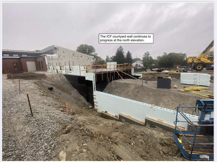 David Prouty High School Building Project Update #188: Construction progress photos of the A wing renovation & ICF addition. @ChooseSEBRSD @MASCSchoolComm @MASchoolsK12 @Mass_SBA