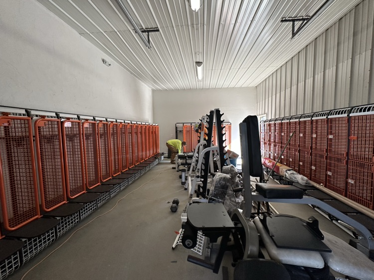 football lockers getting no installed at Archambeault field 2025
