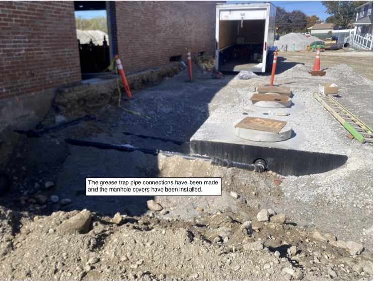 David Prouty High School Building Project Update #191: Construction progress photos of the ICF addition, entrance sign, underground storm drainage & the timber guardrails. @ChooseSEBRSD @MASCSchoolComm @MASchoolsK12 @Mass_SBA