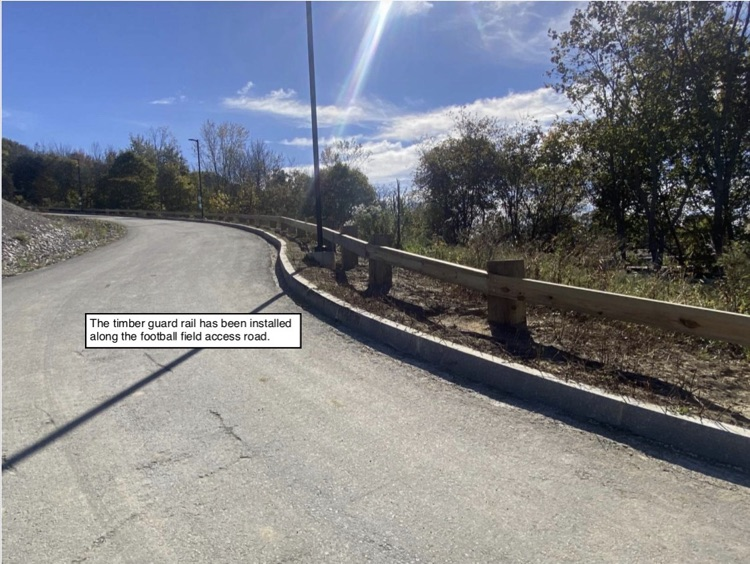 David Prouty High School Building Project Update #193: Construction progress photos of the timber guardrails, site work, ICF addition & A wing renovation. @ChooseSEBRSD @MASCSchoolComm @MASchoolsK12 @Mass_SBA