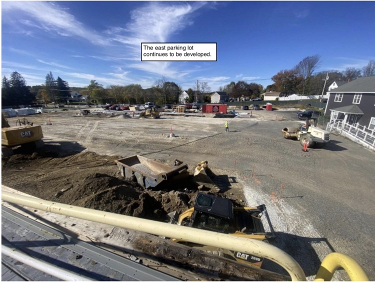 David Prouty High School Building Project Update #193: Construction progress photos of the timber guardrails, site work, ICF addition & A wing renovation. @ChooseSEBRSD @MASCSchoolComm @MASchoolsK12 @Mass_SBA