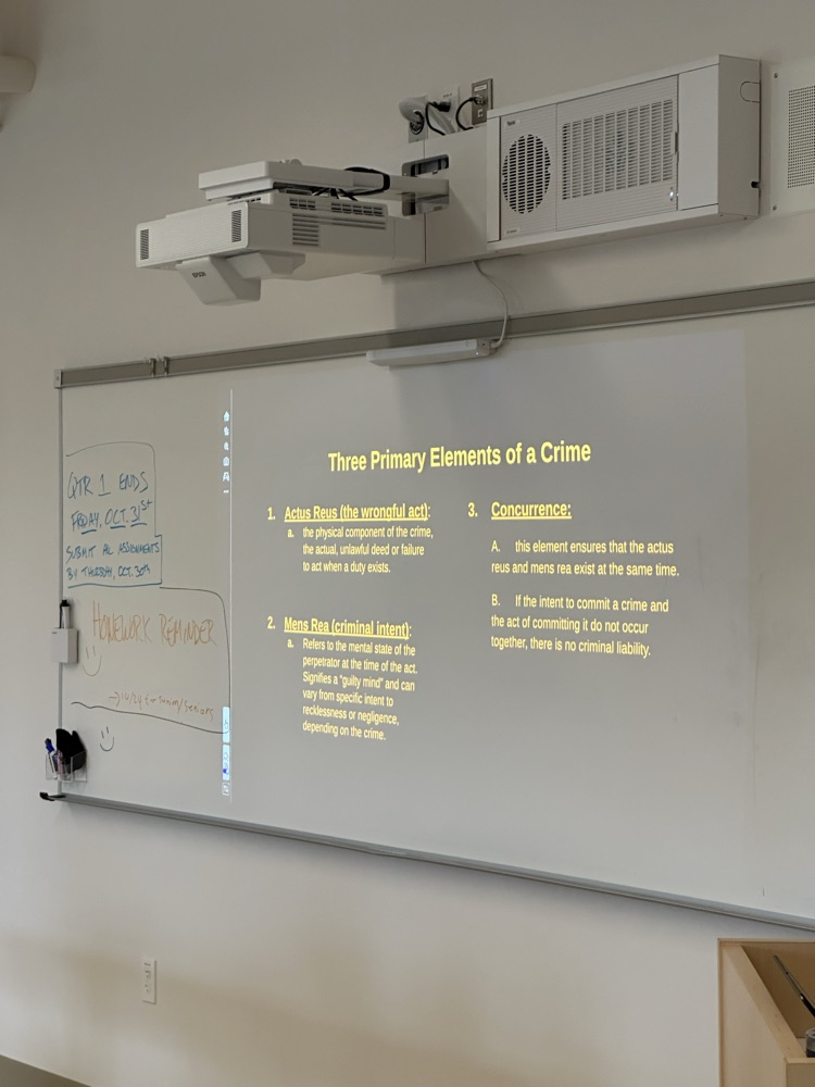 Criminal Justice Three Elements of a crime!