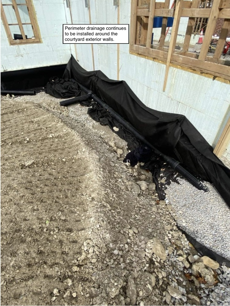 David Prouty High School Building Project Update #195: Construction progress photos of the ICF structure, underground electrical & plumbing, and the A wing renovation. @ChooseSEBRSD @MASCSchoolComm @MASchoolsK12 @Mass_SBA