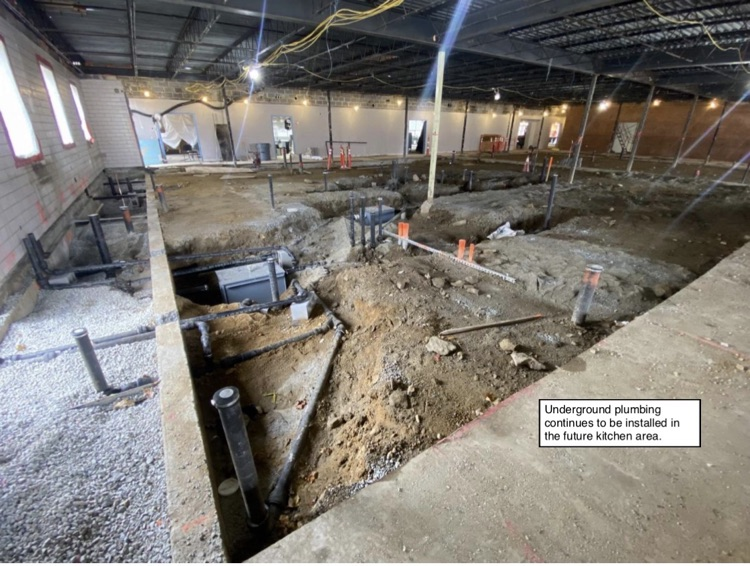 David Prouty High School Building Project Update #196: Construction progress photos of the ICF structure, underground electrical & plumbing, and the A wing renovation. @ChooseSEBRSD @MASCSchoolComm @MASchoolsK12 @Mass_SBA