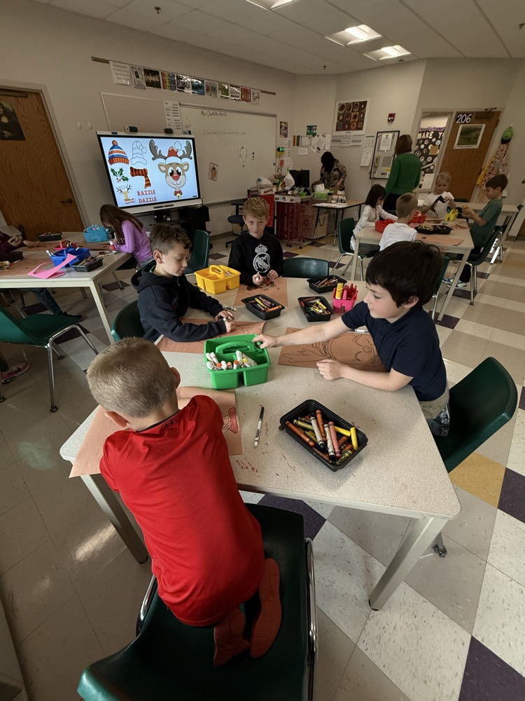 dazzle dazzle 2nd grade art lesson with Mrs. Ouellette