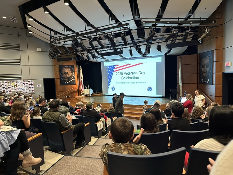 Veterans Day 2025 celebration at wire village school