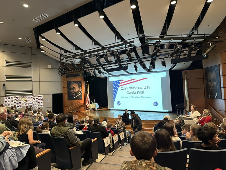 Veterans Day 2025 celebration at wire village school