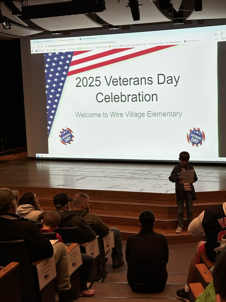 Veterans Day 2025 celebration at wire village school