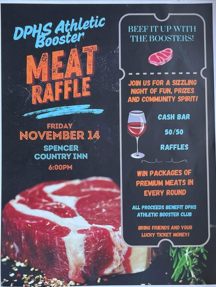 DPHS athletic boosters meat raffle 2025! 