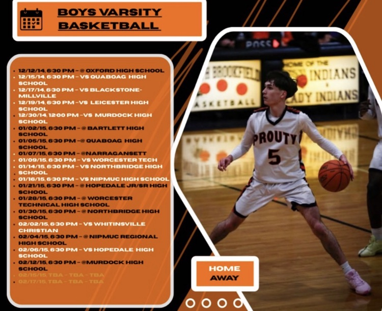 Winter 2025-2026 Athletics Schedules for David Prouty High School