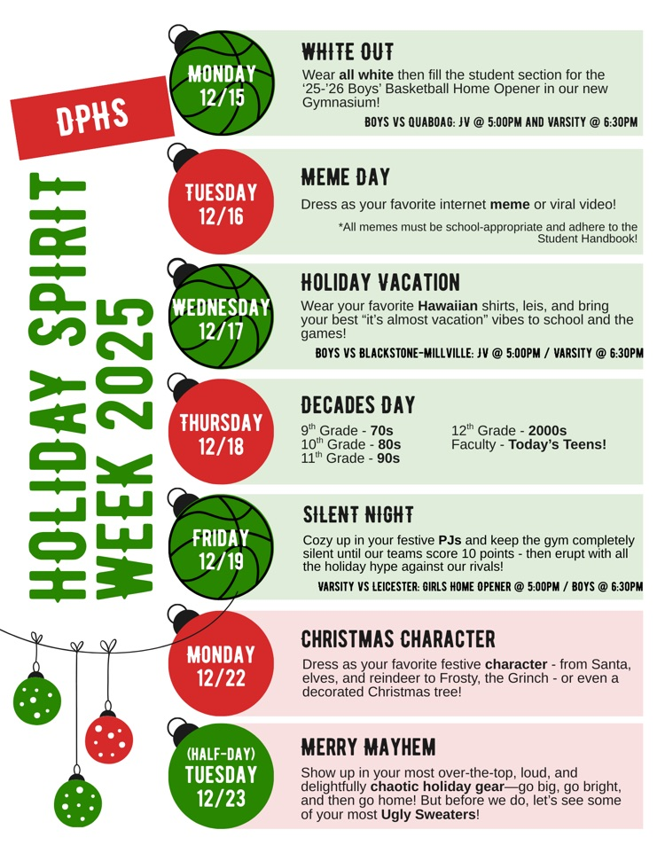 Announcing studio holiday spirit week!