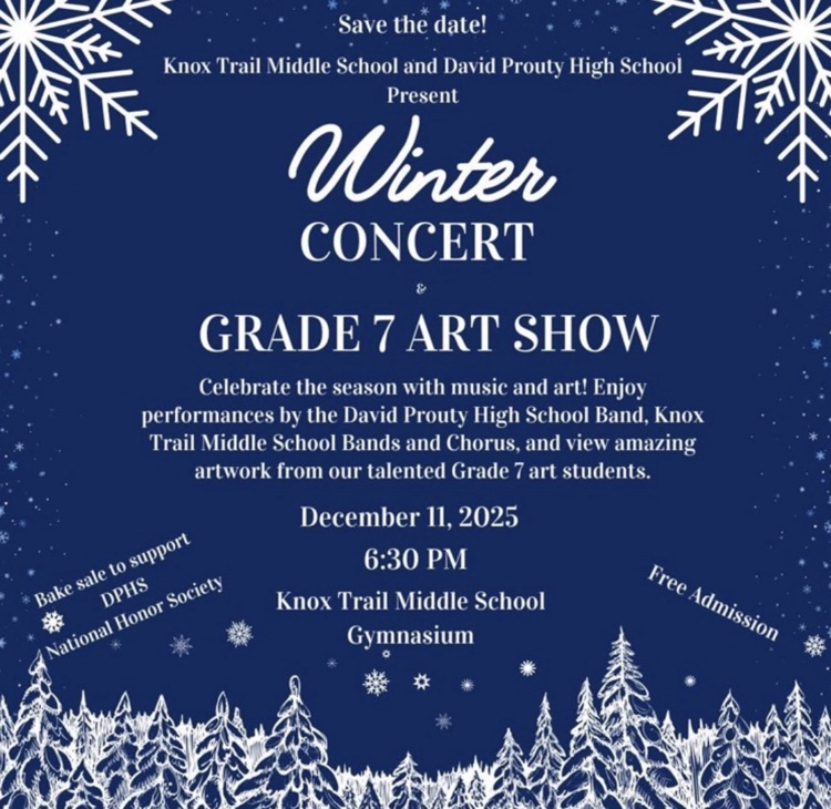 David Prouty High School & Knox Trail Middle School present our Winter Concert & Art Show this Thursday, December 11th, 2025! @ChooseSEBRSD