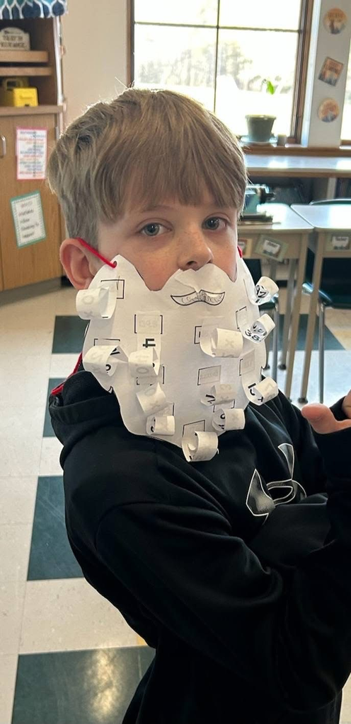 Our 5th graders have been hard at work reviewing their multiplication facts. But this wasn't just any math practice-it had a festive twist! For the final product, the students got to use their results to create their own magnificent Santa beards!