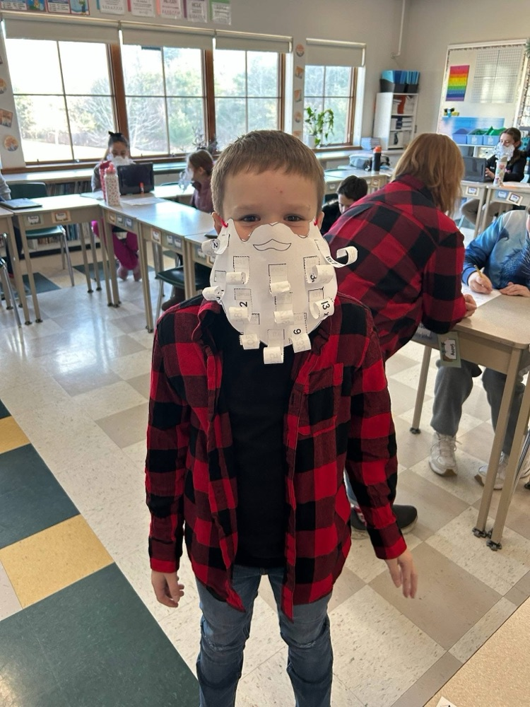 Our 5th graders have been hard at work reviewing their multiplication facts. But this wasn't just any math practice-it had a festive twist! For the final product, the students got to use their results to create their own magnificent Santa beards!