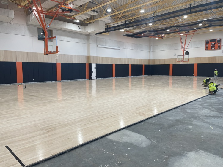 temp gym floor install 2025 