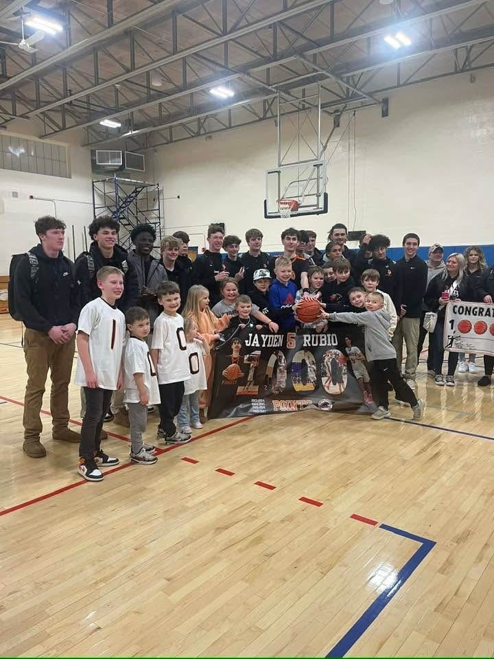 Proud of all of these guys. What a great moment for our team, and a huge feat by our guy Jayden. Thank you to everyone that drove all the way out to Hopedale to see it. And thank you to everyone that had a part in the great artwork and banners !! - 