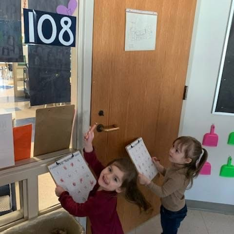 Miss Amato's PreK class went on a Valentine's Number Hunt around their classroom looking for matches to all 20 number hearts!