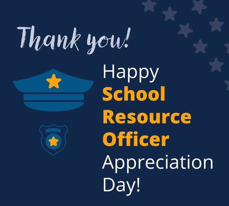 Today, on SRO Appreciation Day, we want to send a huge THANK YOU to our School Resource Officer Patrick Clements for all that he does for our students, staff, and families. We are so grateful to have you as part of our EBE family.