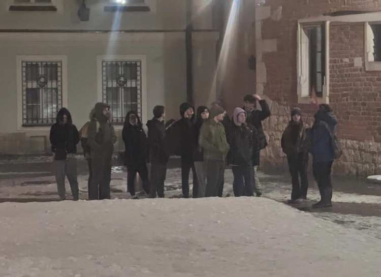 dphs.mrs.forfa Day 6: big travel day to Krakow. Lots of sleeping and snacks on this ride. We arrived to Krakow around 5pm and took a tour with Greg around the center of town. Tomorrow will be an emotional day with Auschwitz's and Salt Mine.