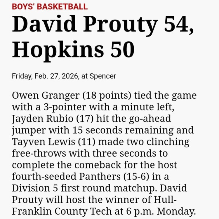 Intense 1st playoff game last night but our DP boys battled to the very end and won! We are advancing to the Sweet Sixteen for the 5th consecutive year... next playoff game will be Monday at Prouty , 6pm! 🧡🏀🖤
