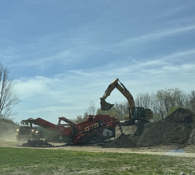 Here is Marois screening loom with a multi process screener for the school grounds up by the water tower. Thought you might want to see the process.
