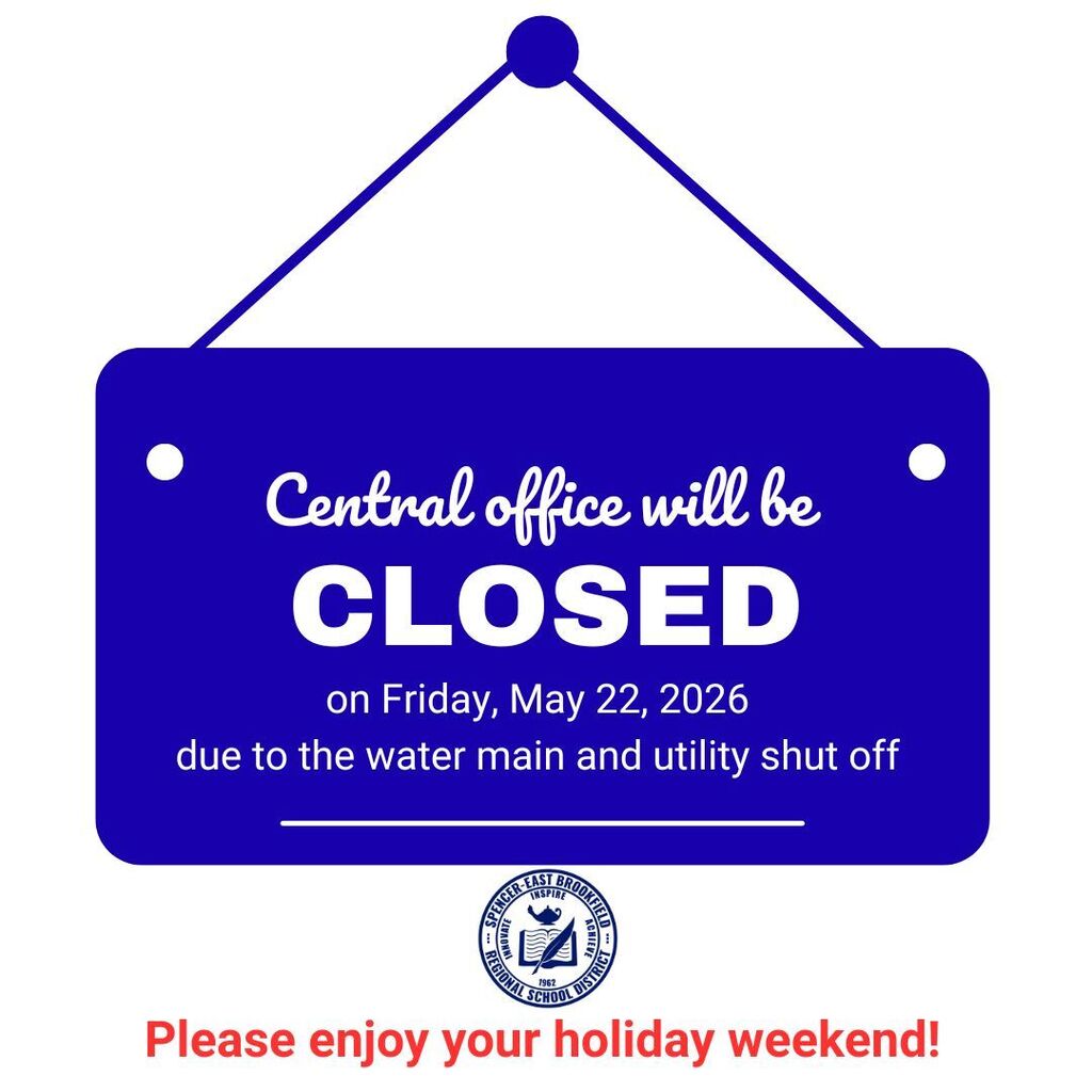 Central Office will be closed on May 22, 2026