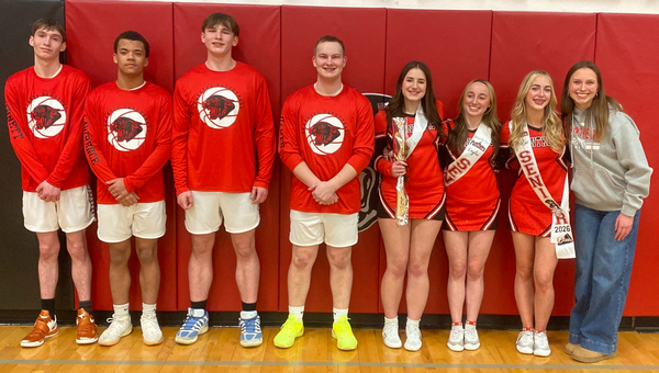 Senior Night Basketball and cheerleading