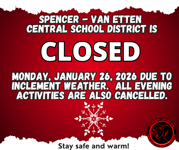 S-VE CSD is closed 1-26-26. All evening activities are cancelled.