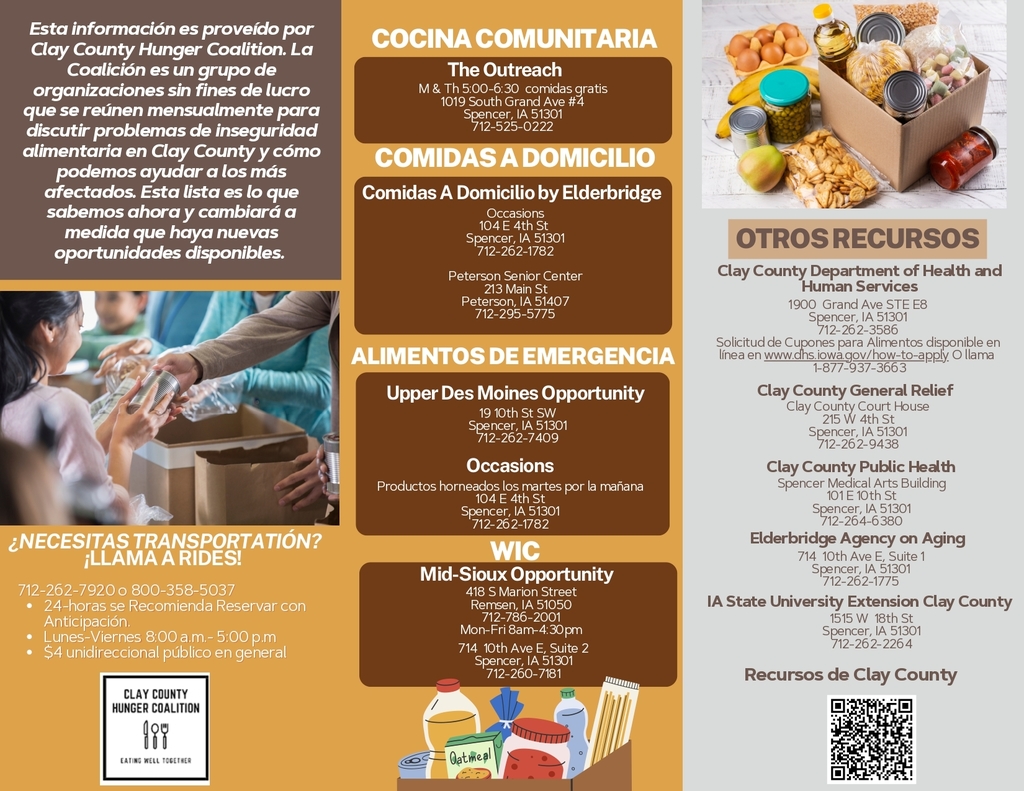 Clay County Community Kitchens, Pantries, and Meals Spanish 2
