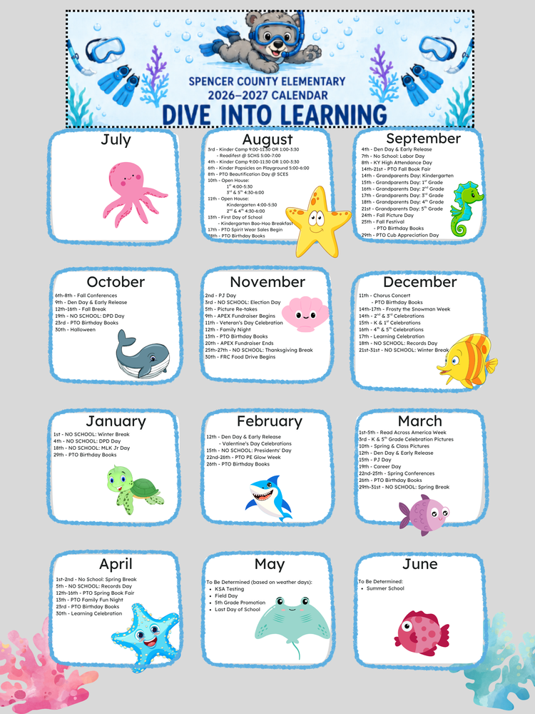 calendar at a glance