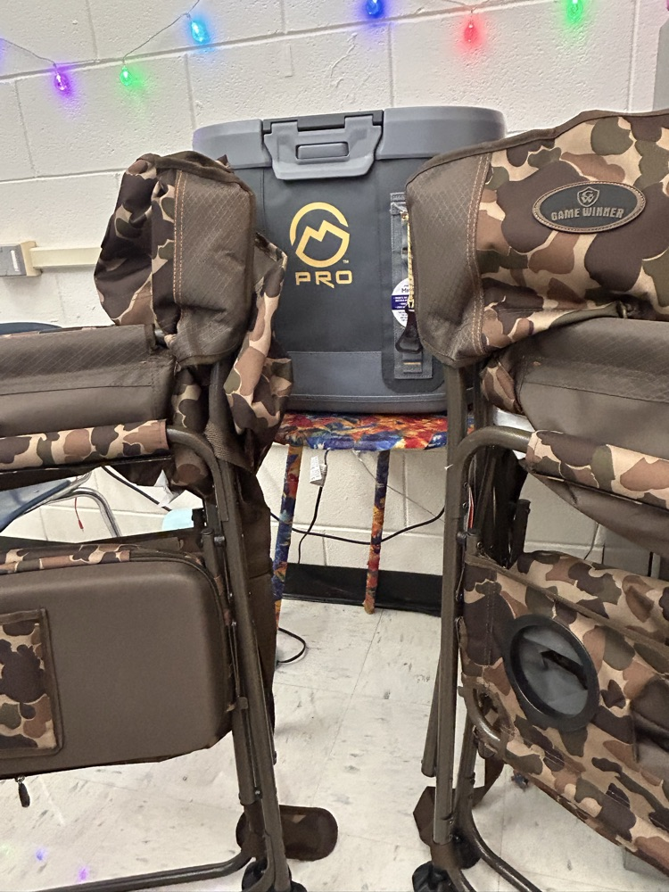 cooler & chairs