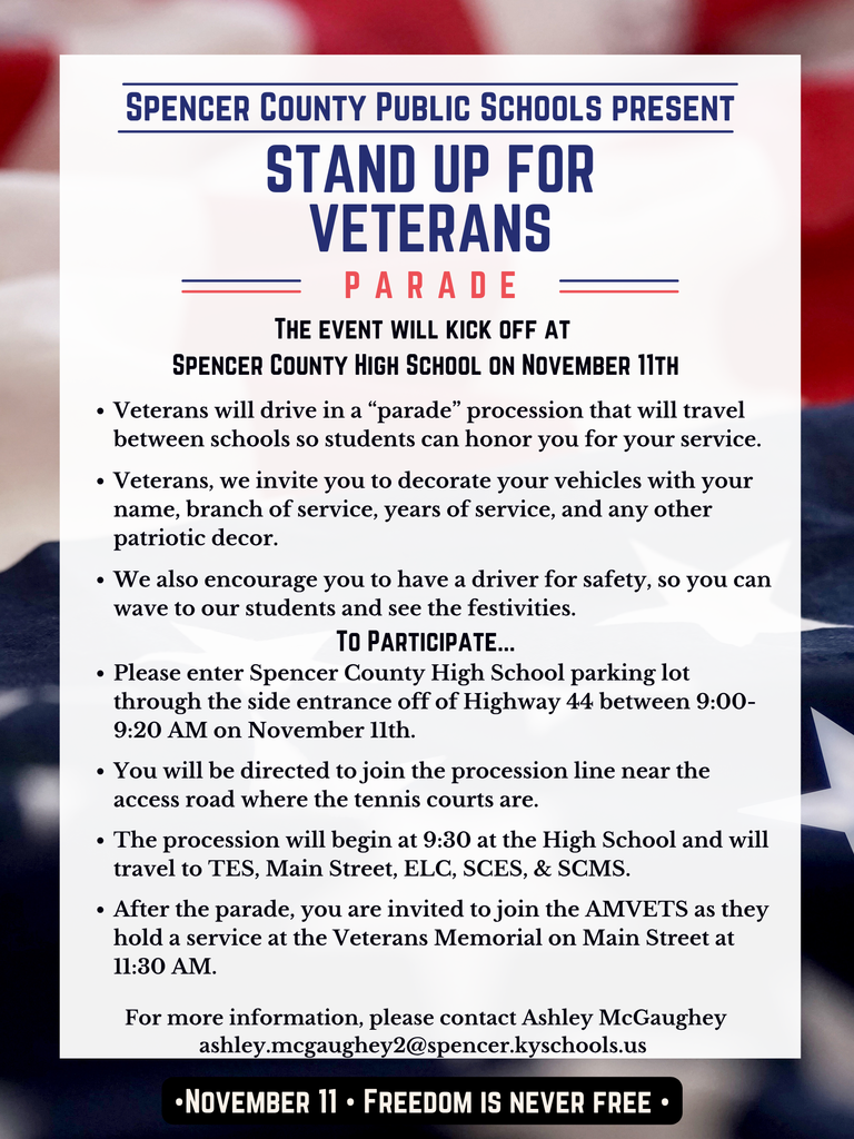 Flyer for Veterans Day event on November 11, 2025.