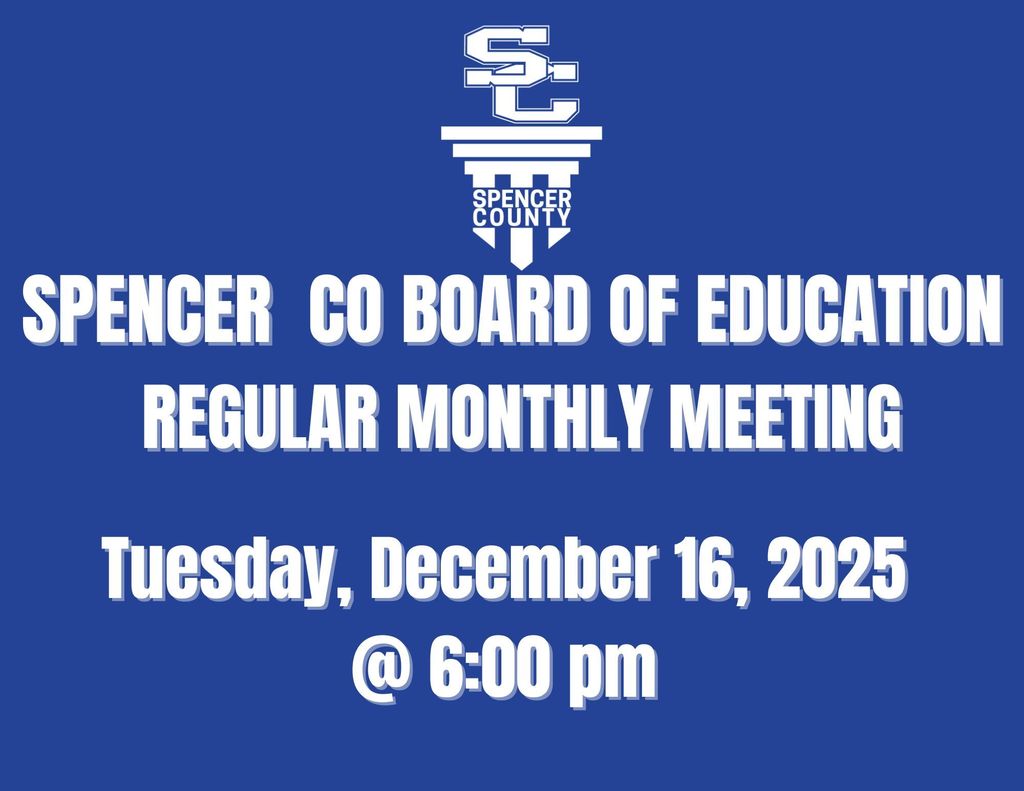 Board of Education Regular Monthly Meeting 6:00 pm