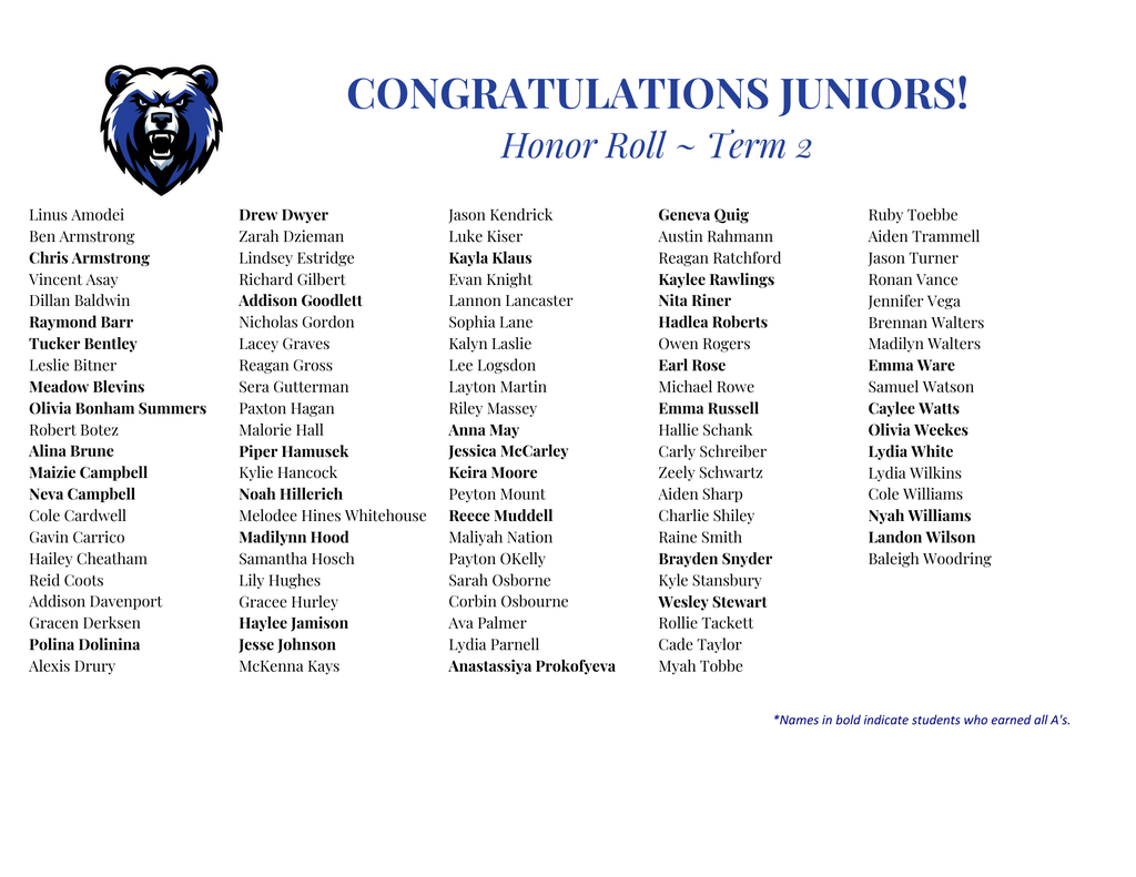 honor roll