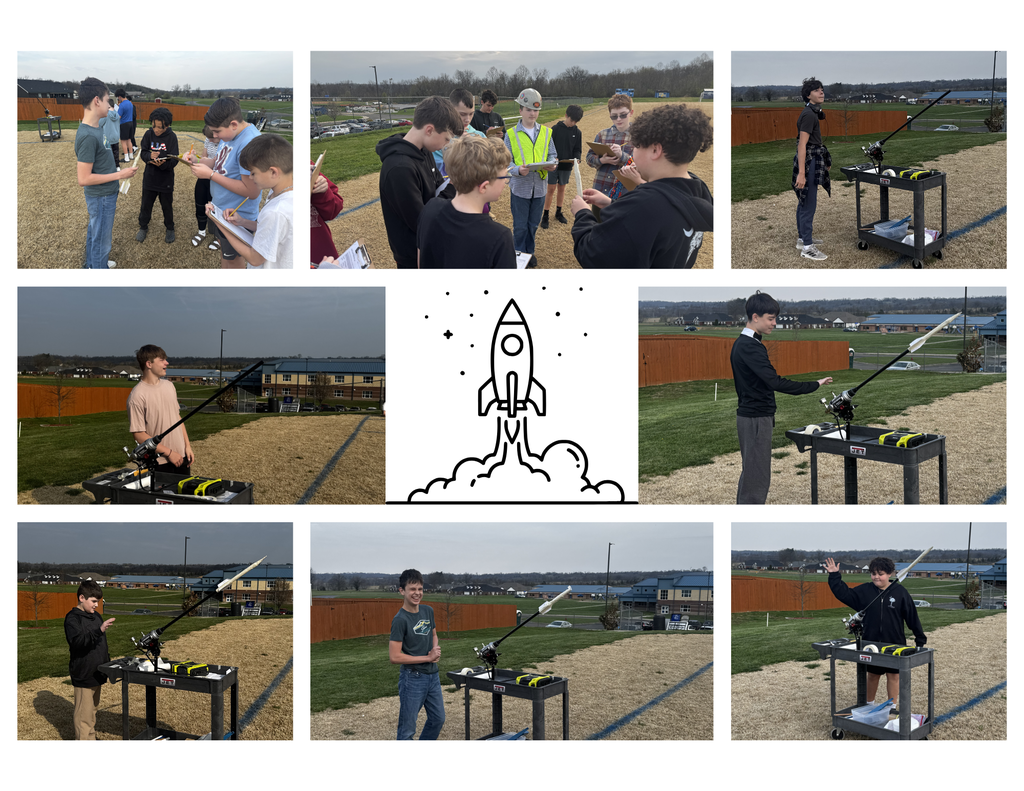 Students launching rockets