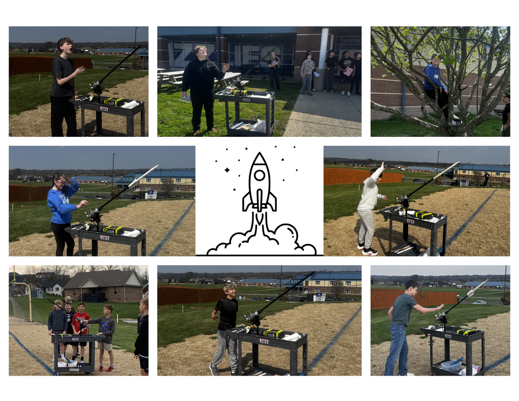 Students launching rockets