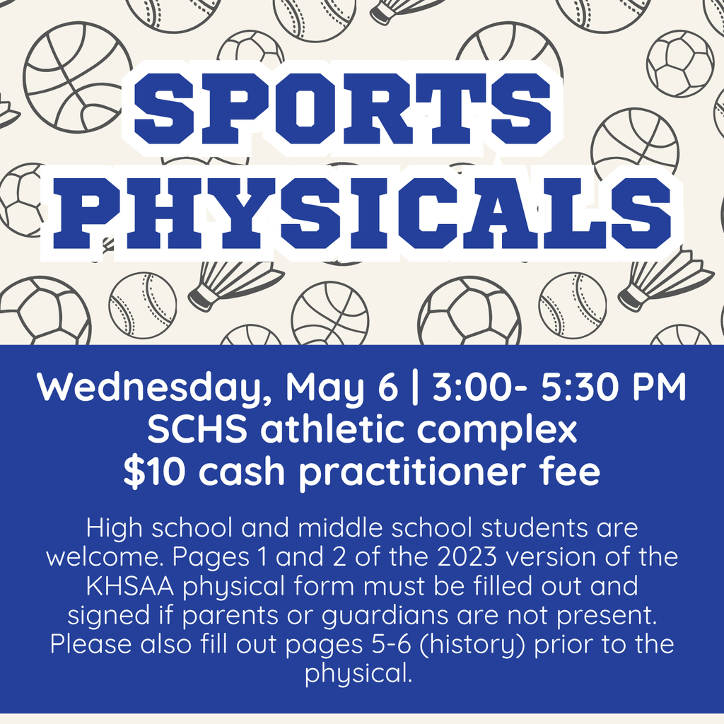 sports physicals wednesday may 6