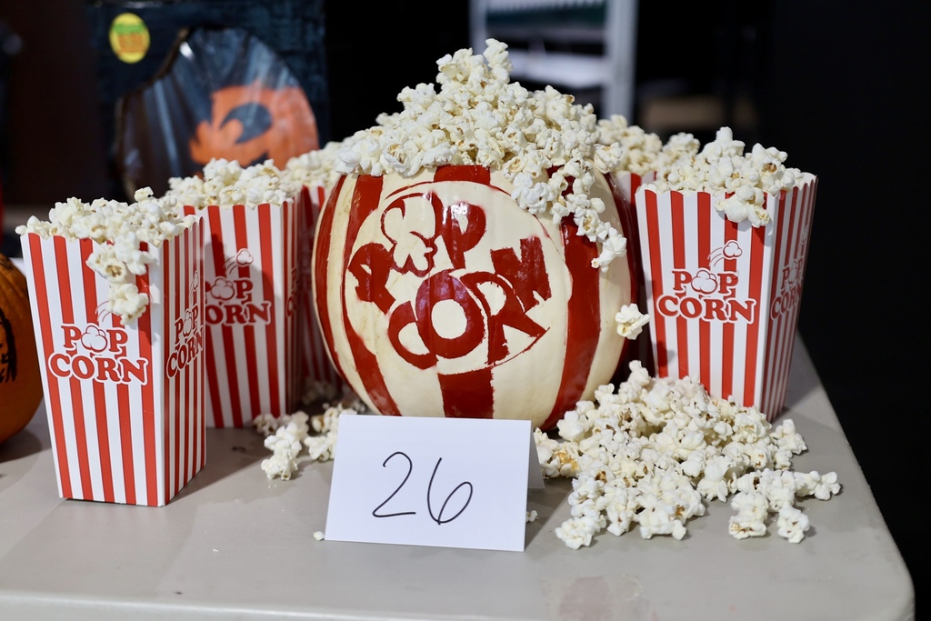 movie popcorn pumpkin