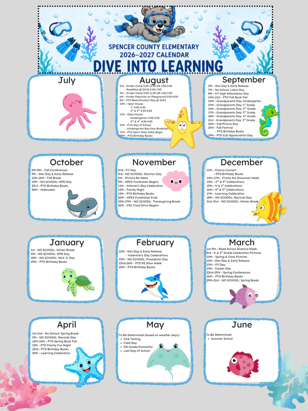 calendar at a glance