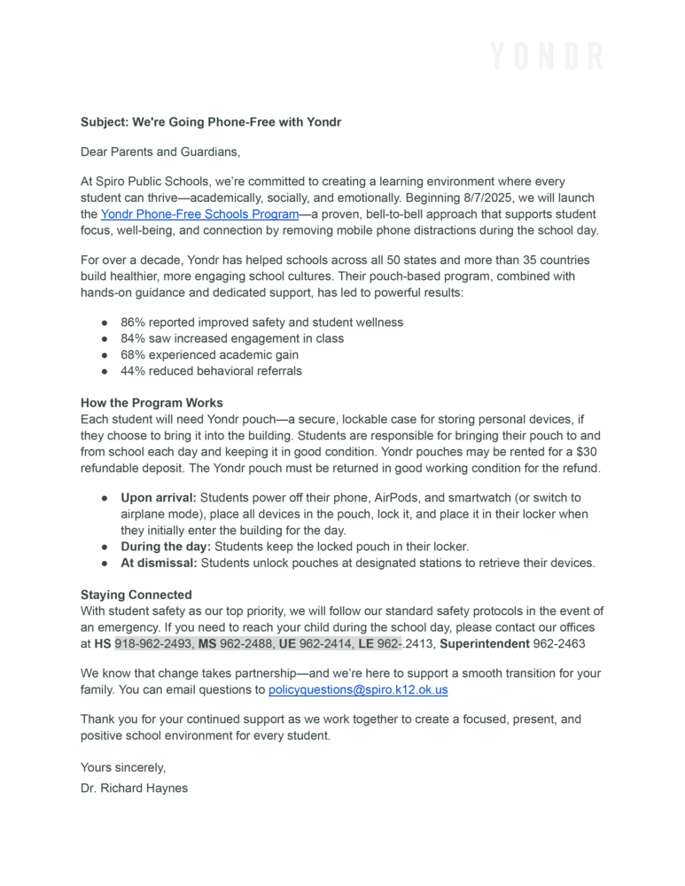 Parent Letter