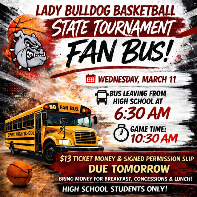 state tournament fan bus in