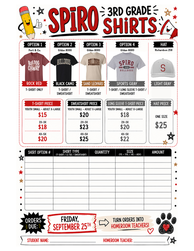 3rd Grade Fundraiser form