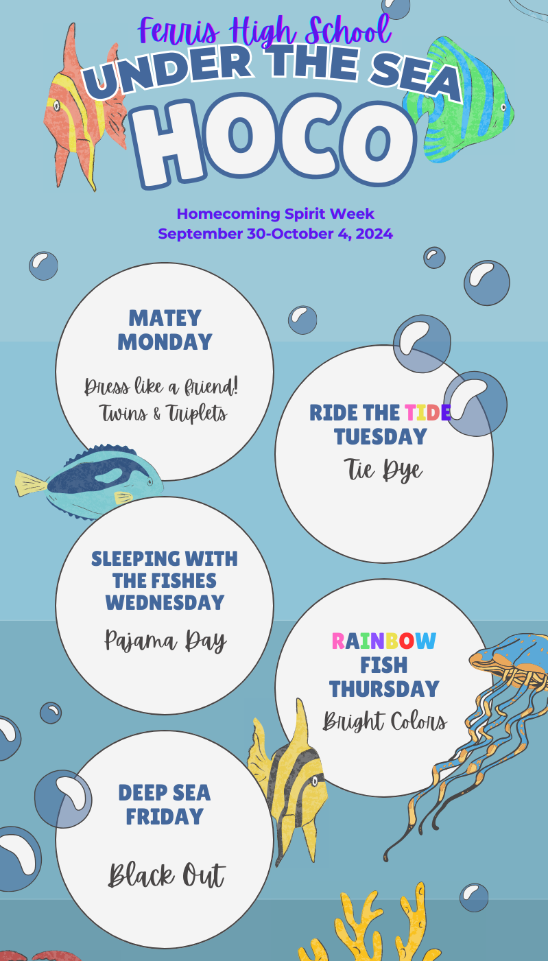 under the sea homecoming dress up days Homecoming Spirit Week - Sept 30-Oct 4